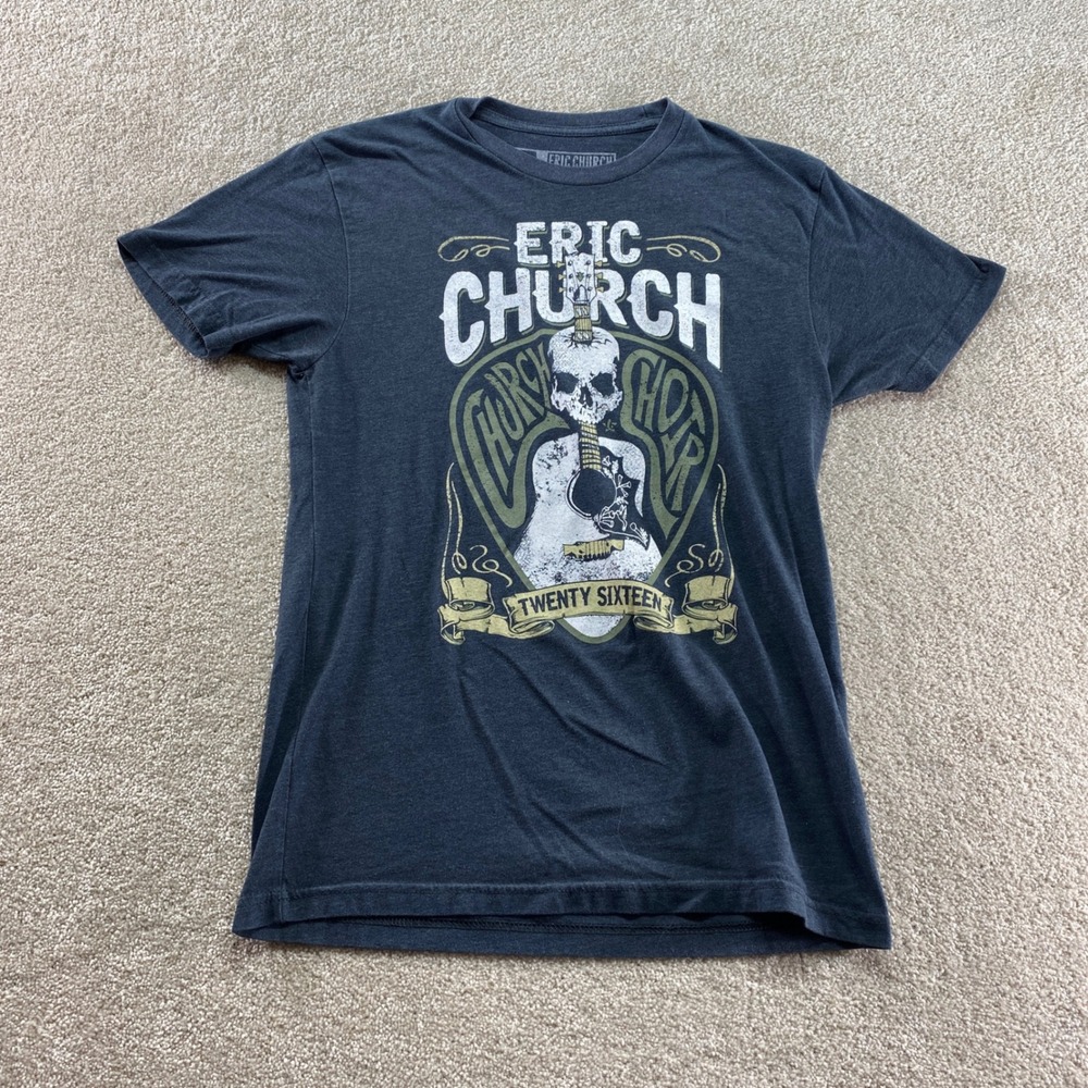 Eric‎ Church Shirt Mens Small Black 2016 Church Choir Tour Graphic Tee